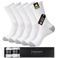 thumbnail image 3 of FREEYOKA Men's Crew Socks Athletic Running Sports Socks, Cushioned Moisture Wicking, Breathable Arch Support, 5 Pack, 3 of 7