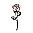 thumbnail image 1 of Adorno de arte de pared de rosas de Metal, decoración de flores de hierro forjado montada en la pared para la vida del hogar, 1 of 5