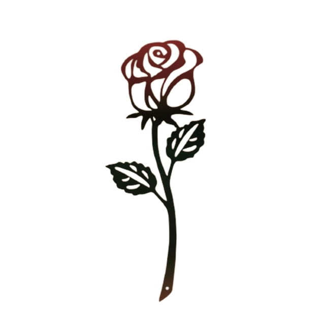 Adorno de arte de pared de rosas de Metal, decoración de flores de hierro forjado montada en la pared para la vida del hogar
