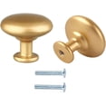 thumbnail image 1 of Manija del gabinete de cocina de oro de 2 piezas Perilla redonda para muebles Manija del gabinete de cocina de oro mate Manija de la puerta de la cocina Perilla del cajón de la vendimia de 30mm para, 1 of 5