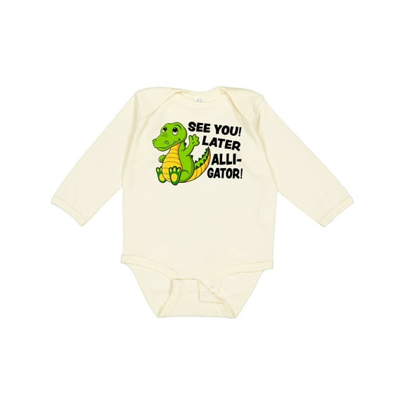 Inktastic See You Later Alligator Boys or Girls Long Sleeve Baby Bodysuit