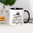 thumbnail image 3 of CafePress - Queen Of Frickin Everything - 11 oz Ceramic Mug - Novelty Coffee Tea Cup, 3 of 4