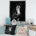 thumbnail image 3 of Designart 'Close Up Portrait Of Black Kladruby Horse' Farmhouse Framed Art Print, 3 of 4