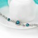 thumbnail image 3 of CHAO Pulsera de mujer con colgante de corazón de diamantes de imitación y aleación ajustable, cadena de muñeca sencilla y elegante, joyería de mano, regalo para niñas, nuevo azul claro, 3 of 4