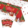 thumbnail image 6 of Merry Christmas Tablecloth Plastic Christmas Tree Ball Table Cover Rectangle Winter Snowflake Tablecloth for Merry Christmas Holiday New Year Eve Party Decorations Supplies,54x108inch, 6 of 8