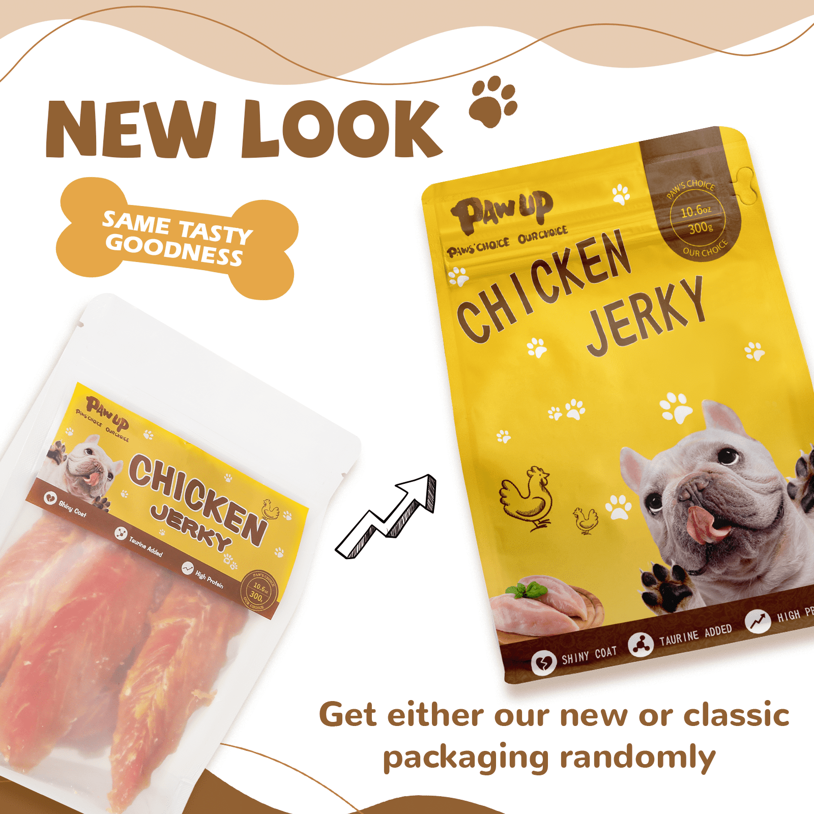 (2 pack) PAWUP Chicken Jerky Dog Treats, Grain Free, Rawhide Free, Low Fat Long Lasting Dog Chews, Dog Treats for Small Medium Large Dogs, 10.6oz