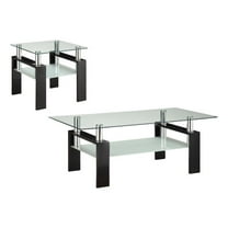 Dyer 2-piece Rectangular Coffee and End Table Set Black