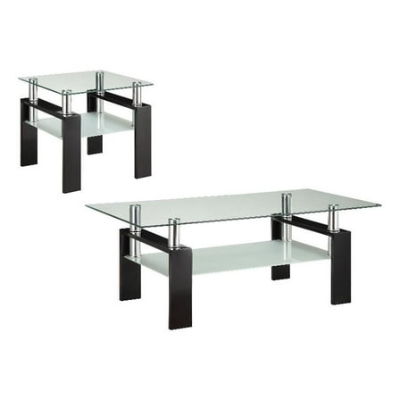 Dyer 2-piece Rectangular Coffee and End Table Set Black