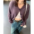 thumbnail image 5 of Mujer otoño moda amor botones Color sólido cuello redondo manga larga prendas de punto ropa de mujer coreano Casual tejido cárdigan abrigo, 5 of 5