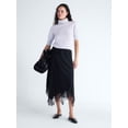 thumbnail image 2 of Scoop Women’s and Women’s Plus Cashmere Turtleneck Sweater with Elbow Length Sleeves, Lightweight, XXS-4X, 2 of 5