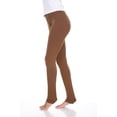 thumbnail image 4 of White Mark Cotton Solid Leggings, 201-Brown - Medium, 4 of 5
