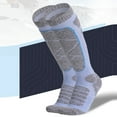 thumbnail image 4 of Calcetines de esquí para deportes al aire libre, calcetines gruesos de montañismo, calcetines para clima frío para snowboard, nieve, invierno, calcetines térmicos hasta la rodilla,, 4 of 6