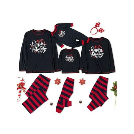 

Michellecmm Striped Parent-child Outfit Printing Long Sleeve Sleepwear/Jumpsuit