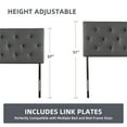 thumbnail image 3 of Linen Upholstered Headboard Full Size, Modern Diamond Tufting Solid Wood Full XL Headboard Only, Adjustable Height from 37” to 51” Head Board, Bed Frame or Wall Mount Headboards, Dark Grey, 3 of 8