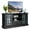 Black, variant on Costway Farmhouse TV Stand for TVs up to 70" Entertainment Media Center Storage Cabinet Teal Blue