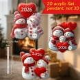 thumbnail image 1 of Fwttom Hanging Christmas Decorations Snowman 2D Acrylic Car Rearview Mirror Pendant Christmas Tree Ornaments, 1 of 4