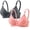 Gray, variant on High Stretch Soft Women Push up Bra 2 Pack, Fashion Sports Bra with Adjustable Straps Comfort Support Intimates for Daily Everyday Wearing Gray