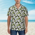 thumbnail image 4 of Balery Soccer and Football Print Men's Hawaiian Shirts Short Sleeve Beach Shirt Relaxed Fit Vacation Button Down Shirts-X-Large, 4 of 9