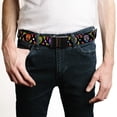 thumbnail image 2 of Adjustable Belt, Clamp Buckle, Cut-to-Fit, Colorful Calaveras Black Multi Color, 2 of 3