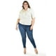 thumbnail image 5 of Blusa de lino con pedrería Roman Fashion /Tallas Extras, 5110 (Beige) beige 42, 5 of 5