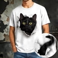 thumbnail image 2 of YUEHUA Cat Shirts for Mens Women Funny Tshirt Cat Shirt Unisex Cute 3D Cat Graphic Tee Summer Casual Short Sleeve Tops T-Shirts for Adult, 2 of 7
