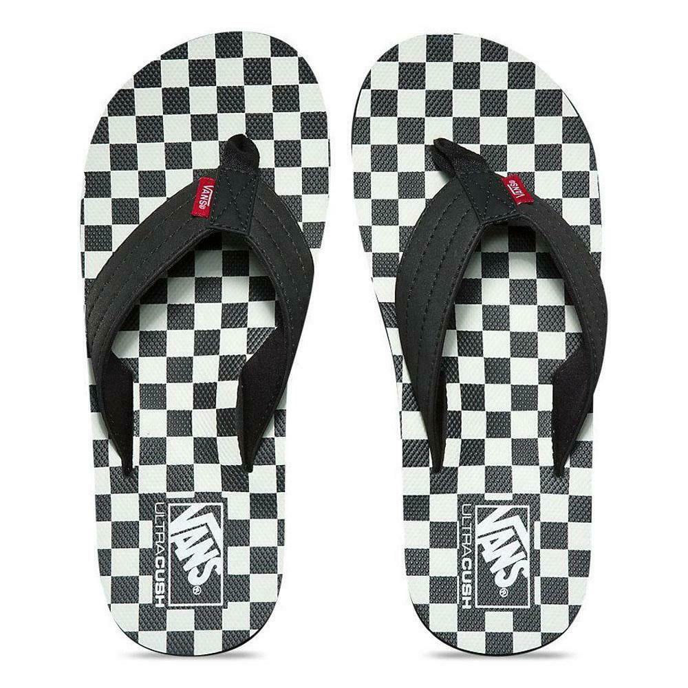 vans checkerboard flip flops