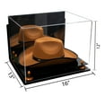 thumbnail image 2 of Better Display Cases Acrylic Cowboy Hat Display Case with Mirror Case, Orange Risers and Black Base and Wallmount - 16" x 13" x 12" (V61B/A024-B), 2 of 4