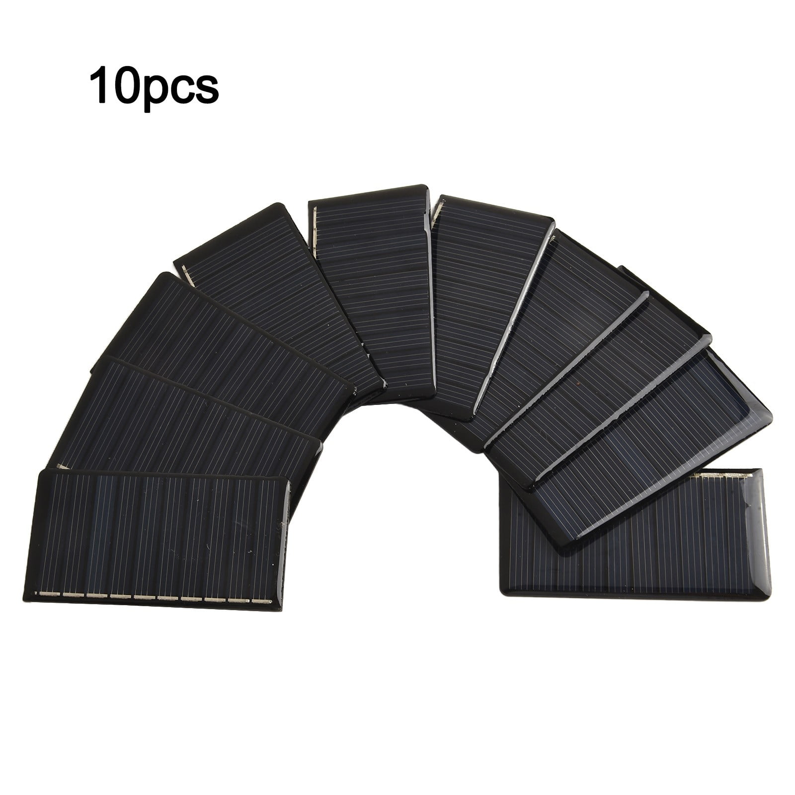 Arkzeo 10Pcs 5V 60mA Solar Panel Polycrystalline Solar Battery Charger DIY 68x36mm 0.3W Solar Panel Glue Board DIY Learning Toy Board