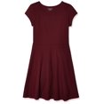 thumbnail image 1 of Vestido The Children's Place de manga corta de punto liso plisado para niña, 1 of 4
