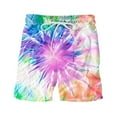 thumbnail image 6 of ZCFZJW Mens Hawaiian Swim Trunks Tie Dye Gradient Print Quick Dry Bathing Suit Swimming Board Shorts Big and Tall Regular Fit Drawstring Elastic Waist Short Pants with Pockets Multicolor#01 XL, 6 of 8