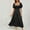 Black, variant on TMOYZQ Dresses for Women 2025 Summer Square Neck Short Puff Sleeve Casual Smocked Flowy A Line Tiered Split Midi Dress