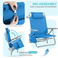 thumbnail image 7 of LAZY BUDDY Backpack Beach Chair, 5-Position Protable Beach Chair, Foldable Camping Chair for Outdoor, 350lbs, 7 of 7
