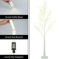 Prelit Birch Tree, 3 Pack 4FT 5FT 6FT Birch Tree with Warm White