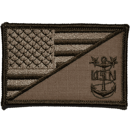 - Navy MCPO Master Chief Petty Officer USA Flag - 2.25x3.5 inch Patch