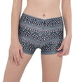 thumbnail image 2 of vastwit Kids Girls V-front Waistband Dance Shorts Sports Gym Workout Cycling Tumbling Athletic Bottoms Folklore Black 3-4, 2 of 5