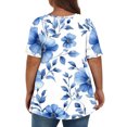 thumbnail image 4 of Camisas de Manga Larga para las Mujeres Cuello Redondo Impreso de Ajuste Suelto, Top de Moda de Verano Sexy para el Uso Diario, 4 of 6