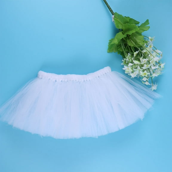 NICEXMAS 1Pack White Mesh Tutu Skirt for Pet Cat and Dog Wedding Outfit 13.4in Length