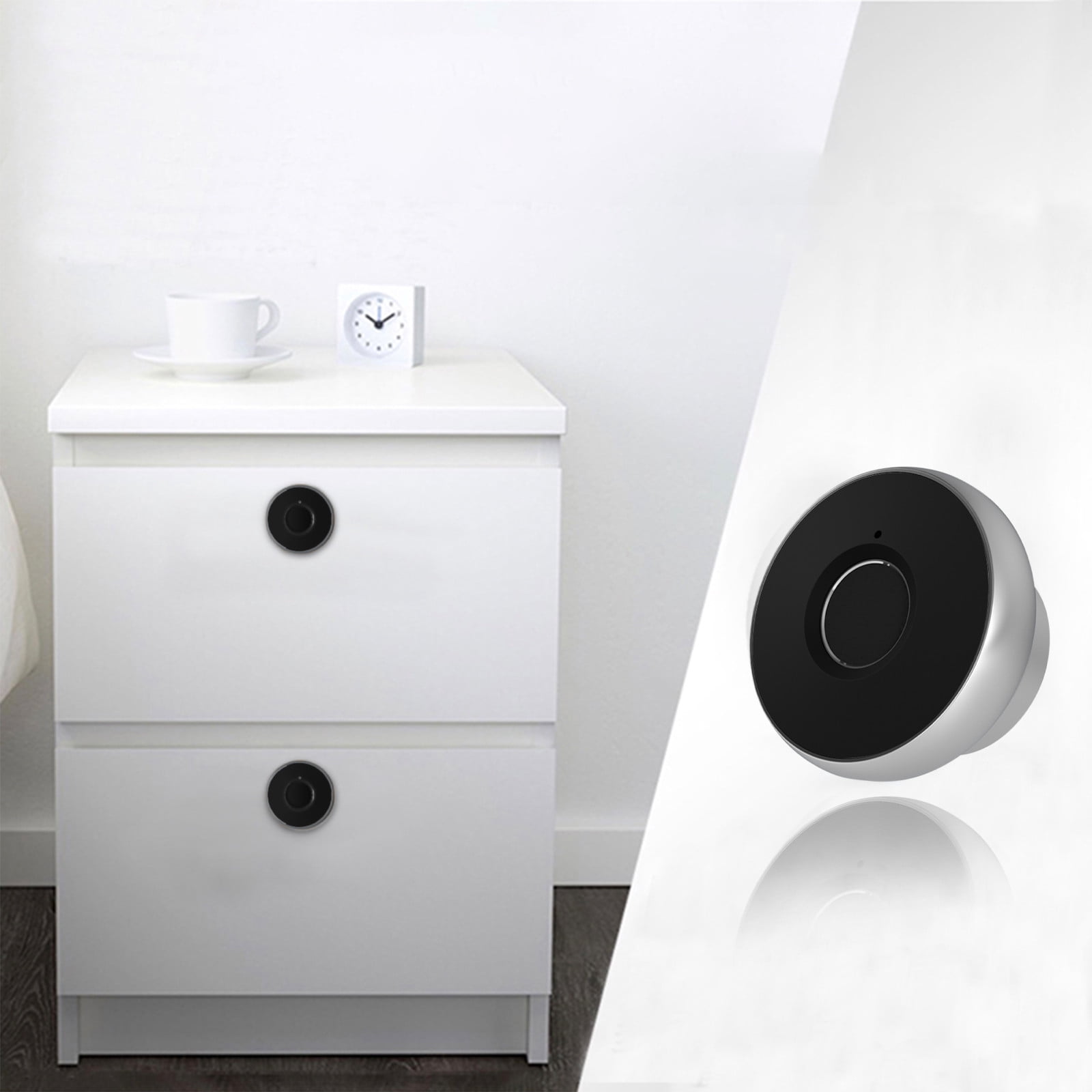 Smart Biometric Drawer Lock,Fingerprint Cabinet Lock USB Rechargeable Keyless Hidden File Cabinet Lock for Home Office Furniture