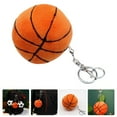 thumbnail image 3 of Fluffy Stuffed Basketball Keychain Plush Basketball Keychain Decor Basketball Keychain, 3 of 9