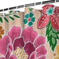 thumbnail image 3 of Pioneer Flower 72x84in Shower Curtain,Bathroom Decorative Shower Curtains Set with 12 Hooks,Modern Waterproof Washable Shower Curtain, 3 of 4