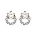 thumbnail image 2 of Fiudx Pendientes de Circonita Cúbica En Forma de Flor, Una Graduación Maravillosa y Brillante., 2 of 4