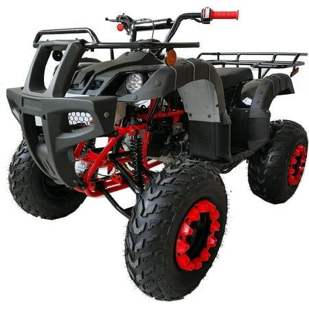 200 ATV Quad 4 Wheelers Utility 200cc ATV Full Size ATV Adult ATVs Big Youth ATVs ( RED )