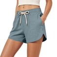 thumbnail image 4 of HAPIMO Women's Shorts With Pockets Stylish Look For Modern Fashion Needs For Various Types Style Blue XXL, 4 of 9