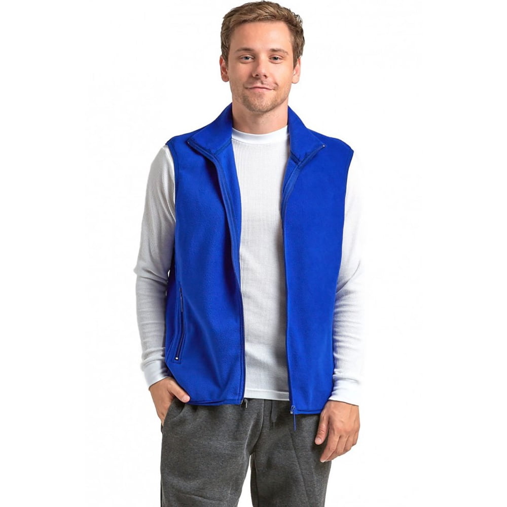 SLM - SLM Men's Polar Fleece Zip Up Vest Warm Soft Pullover - Walmart ...