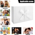 thumbnail image 4 of caja de cartón blanca con cinta, caja de regalo doblada vacía, embalaje de regalo con tapa, embalaje de regalo, caja decorativa de cumpleaños, embalaje de regalo JM, 4 of 5