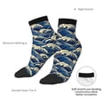 thumbnail image 6 of Pofeuu Japanese Water Wave Print 30cm Socks, Adult Running Hiking Socks for Youth and Adult, 6 of 7