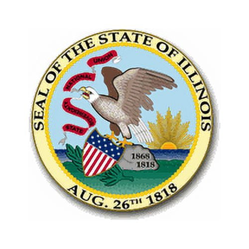 3.8 Inch Illinois State Seal Vinyl Transfer Decal