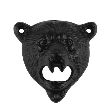 

Bottle Opener Rustic Vintage Style Cast Iron Wall Mounted Kitchen Supplies For Home Ornament A