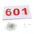 thumbnail image 1 of jinwen 100 Pcs Bavoirs de Course Numérotés Bavoirs de Course 100 Chiffres Athlète Chiffres de Course 601 à 700, 1 of 9