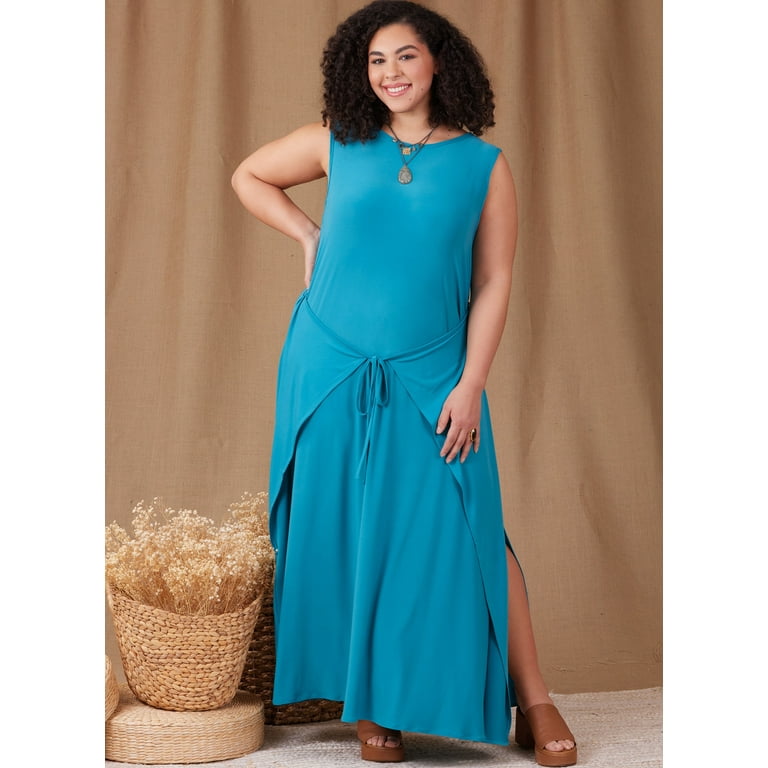 Simplicity Sewing Pattern SS9948W2 Women's Knit Dress with Sleeve and Length Variations W2 (20W-22W-24W-26W-28W) Simplicity Sewing Pattern SS9948W2 Women's Knit Dress with Sleeve and Length Variations W2 (20W-22W-24W-26W-28W)